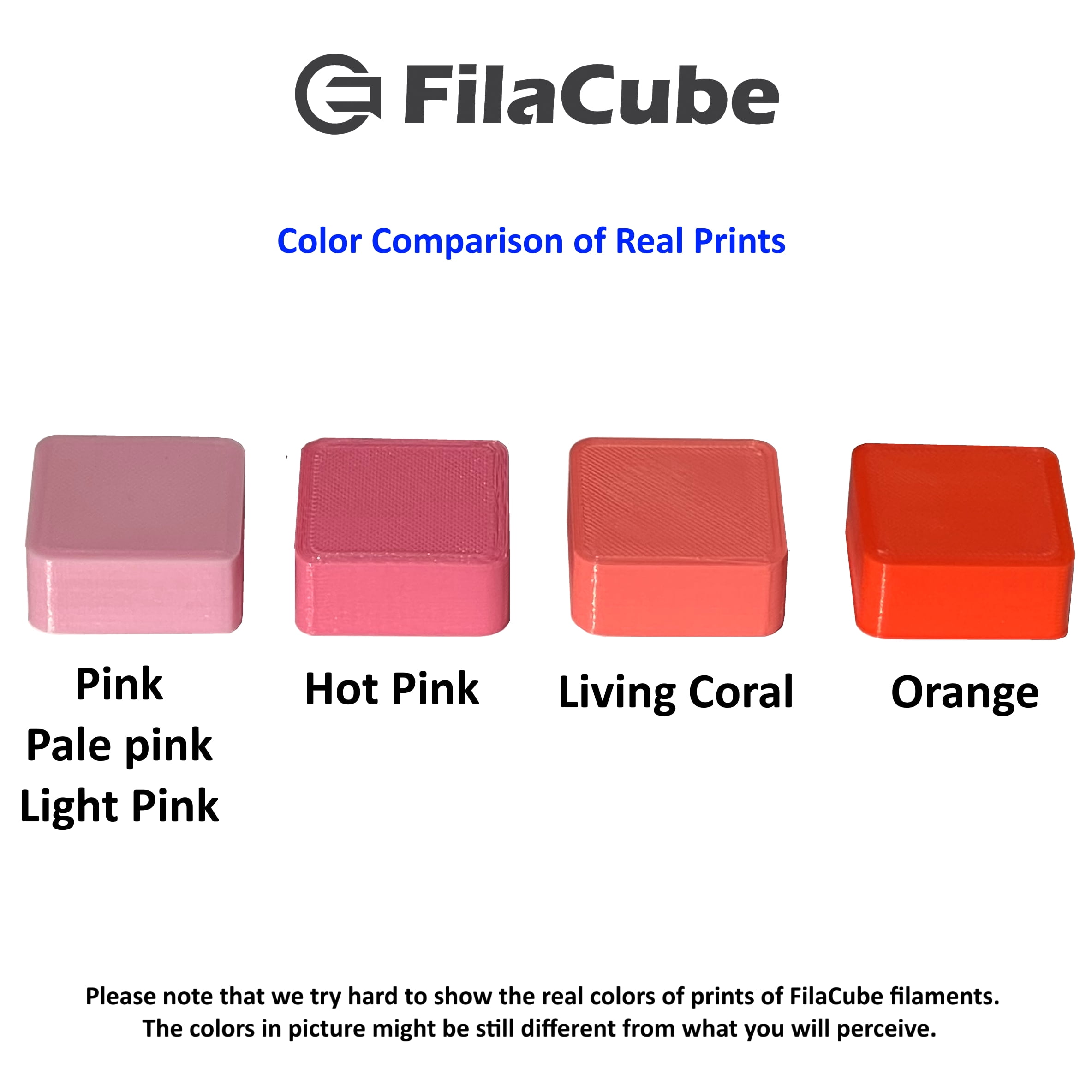 PLA 3D Printer 1.75mm Filament Living Coral (Color of The Year 2019, Coral hue with a Golden Undertone) - FilaCube PLA 2 1.75 mm 1kg 3D Plastic Filament [Made in USA] Pantone PMS 16-1546…