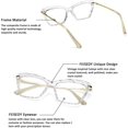 thumbnail image 3 of Gafas de sol con montura de ojo de gato y lentes transparentes para mujer B2440, 3 of 5