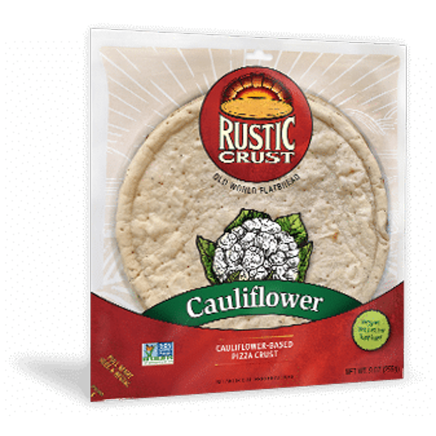 Rustic Crust Cauliflower 12' Pizza Crust , 9 OZ (Pack of 8)