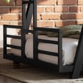thumbnail image 6 of Leumius Queen over Queen Bunk Bed Frame with 2 Side Ladders, Metal Bunk Bed with Spdcial Support Leg Design and LED Light, Low Profile Bunk Bed for Teens Adults Black, 6 of 9