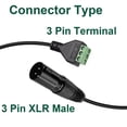 thumbnail image 2 of Cable adaptador Teansic XLR macho a terminal de 3 pines, 2 of 6