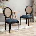 thumbnail image 7 of Noble House Chardean Traditional Dining Chairs, Set of 2, Navy Blue, 7 of 7