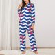 thumbnail image 2 of Fotbe Nautical Anchors Conjunto de Pijama de Manga Larga para Mujer con Estampado, Ropa de Dormir de 2 Piezas, Conjunto de Casa Suave y Cómodo con Bolsillos-XX-Large, 2 of 7