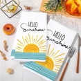 thumbnail image 4 of Summer Kitchen Towel 18 x 26 Inch Hello Sunshine Sun Dish Towel Sunrise Ocean Hand Drying Tea Towel Cooking Baking Cloth for Hawaii Party Home Kitchen Supplies, 2Pcs, 4 of 6