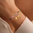 thumbnail image 2 of Turandoss 14K Gold Plated Dainty Layered Initial Beaded Bracelets for Women Girls Cute Heart Charm Colorful Beads Letter A-Z Custom Jewelry Personalized Birthday Gifts for Teen Girl, 2 of 7