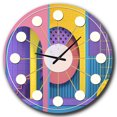 thumbnail image 1 of Designart Horloge Murale Géométrique Rétro Abstraite Style Mid-Century Modern, 1 of 4
