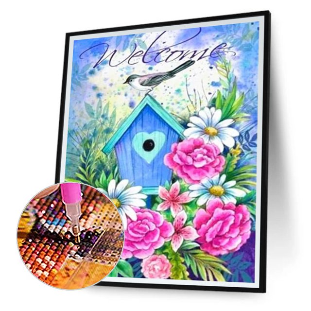 Cuadros Decorativos 5D bricolaje taladro redondo completo diamante pintura Kit pájaro hogar decoración arte artesanía Ehuebsd embutido en tela