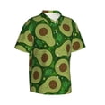 thumbnail image 2 of Daiia Big Colorful Avocados Hawaiian Shirt for Men Gentle Cotton Regular Short Sleeve Casual-XX-Large, 2 of 9