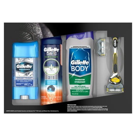 Gillette Razor, Body Wash, Shave Gel, Deodorant Justice League Gift Pack