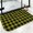 Yellow and Black Checkered Pattern, variant on Yellow and Black Checkered Pattern Non-Slip Bath Mat, Shower Room Rug with Rubber Backing & Soft Surface, Machine Washable Gifts for Bathroom Kitchen Entryway,17"x30"