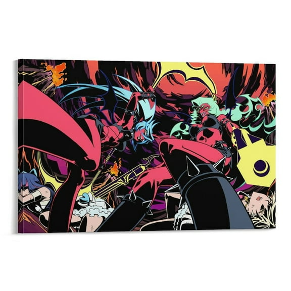 Japen Comedy Anime Panty & Stocking with Garterbelt Poster Painting On Canvas Wall Art Poster Scroll Picture Print Living Room Walls Decor Home Posters 12x18inch(30x45cm)