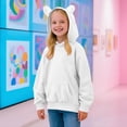 thumbnail image 4 of Coerni Girls Fleece Hoodies for Teen Casual Classic Trendy Outwear Preppy Clothes Long Sleeve Pullover Youth Cute Oversized Outfit, 4 of 8