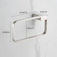 thumbnail image 4 of Miumaeov Brushed Nickel Square Towel Ring Towel Holder For Bathroom Toilet 304 Stainless Steel Silver, 4 of 16
