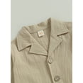 thumbnail image 6 of Wassery Baby Boy Linen Pants Set Long Sleeve Lapel Button Up Shirt+Elastic Waist Pants 6M 12M 18M 24M 3T Toddler Spring Fall Clothes, 6 of 9