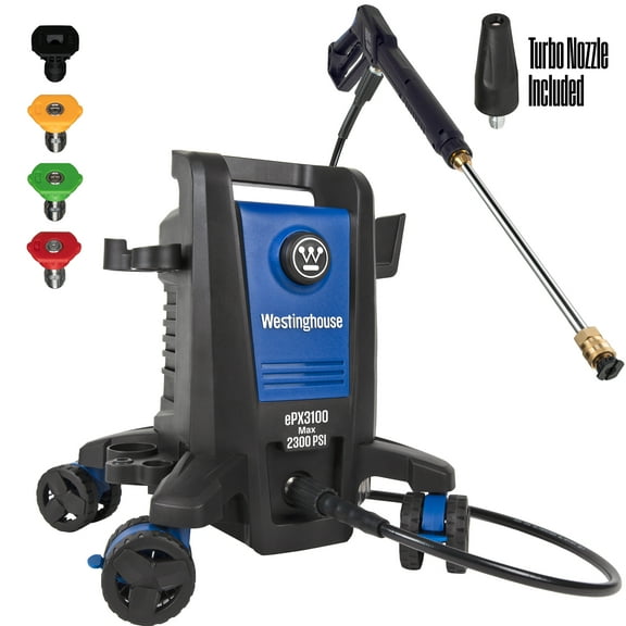 Westinghouse 2300 Max PSI Electric Pressure Washer, 1.76 Max GPM, Soap Tank, 5 Nozzles