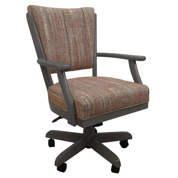 Classic Caster Solid Wood Dining Chair - Watusi Madder - Dark Grey