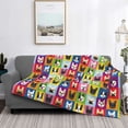thumbnail image 2 of Yiaed Colorful Bulldog Print Blanket Throw Blanket Soft Cozy Flannel Blanket for Home Bed Sofa Couch Chair-80"x60", 2 of 6