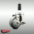 thumbnail image 2 of 3.5 Inch 316SS Thermoplastic Rubber Swivel 1 Inch Stem Caster Brake SCC, 2 of 2