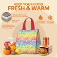 thumbnail image 5 of Pioneer Flower Floral Print Pattern Insulated Lunch Bag for Women & Adults,Large Portable Soft Cooler Lunch Bag,Thermal Food Storage Tote with Pearl Cotton,8.66L,8.75x5.75x9.5 Inch, 5 of 6