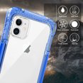 thumbnail image 4 of Mignova For iPhone 11 Waterproof Clear Case,Rugged Bumper Full-Body Heavy Duty Protection Phone Case Clear Cover for Apple iPhone 11 6.1" inches 2019(Blue), 4 of 6