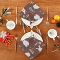 thumbnail image 4 of GZHJMY Rabbit Cloth Napkins Set of 1, Reusable Washable Polyester Dinner Napkins for Family, Restaurant, Wedding, Party Decor 20 x 20 Inch, 4 of 7
