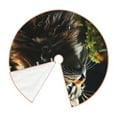 thumbnail image 2 of Daiia Realistic Style Cute Cat Drawing Merry Christmas Tree Skirt , Xmas Large Lace-up Tree Skirt, Santa Snowflakes Rustic Home Decorations New Year Party Farmhouse Decor-48", 2 of 7