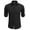 Black, variant on Mens Long Sleeve Stretch Denim Button Down Shirt - Casual Untucked Dress Shirt