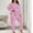 A_Hot Pink, variant on Womens Plus size Pajamas Pullover Crew Neck Nightwear Long Sleeve Sleepwear 2 pc set Breathable Loungewear for Ladies Black