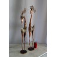 thumbnail image 3 of Thin Iron Metal Deer Pair, Elegant and Graceful Decor Set 11" x 11" x 32"H, 3 of 11