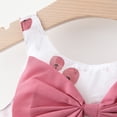 thumbnail image 4 of XXWXYD Baby Girl Easter Summer Sleeveless Backless Princess Birthday Par𝗍y Dress Sundress Flower Bow Hat Set Toddler Girl Dress Outfit Playtime Dress, 4 of 9