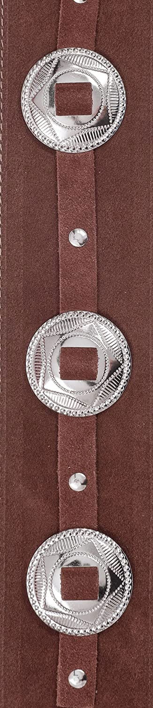 D'Addario Planet Waves Deluxe Suede Guitar Strap with Conchos Brown