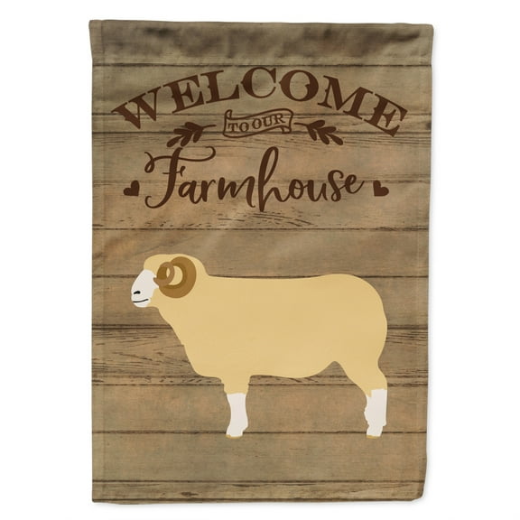 Carolines Treasures CK6924GF Horned Dorset Sheep Welcome Garden Size outdoor-flags, Multicolor