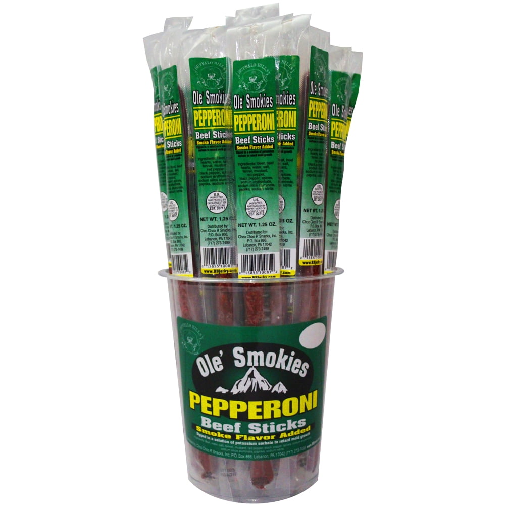Buffalo Bills 15-ct Pepperoni Ole Smokies (Beef Sticks) – Two 15-ct Tubs