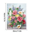thumbnail image 2 of Pintura de diamante 5D, taladros completos, plantas de flores, lienzo, resina, diamantes de imitación, bordado, puntada, decoración del hogar yu034 Methold HA001883-04, 2 of 6