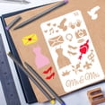 thumbnail image 4 of 1 unid Plantillas de dibujo Diseño hueco Plantilla de material de PET Reutilizable para niñ Carevas Plantilla, 4 of 7