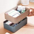 thumbnail image 4 of Rectangular skincare product small box, plastic partition desktop storage box, vertical pattern segmentation and sorting box, 4 of 9