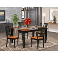 thumbnail image 3 of WEAV5-BCH-W 7 Pc Dinette set with a Dining Table and 6 Wood Dining Chairs in Black, 3 of 3