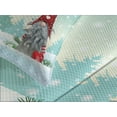 thumbnail image 4 of Ambesonne Gnome Quilted Bedspread Set 2 Pcs, Elf Tomte Standing on Snow, Twin Size, Mint Green Pale Blue, 4 of 5