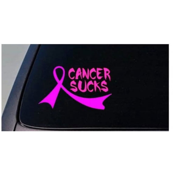 2X Breast Cancer Pink Ribbons 6" Sticker Decals Relay for life cancer cure Women *C221*