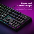 thumbnail image 4 of Mechanical Gaming Keyboard, Wired Keyboard with 20 True RGB Backlit Modes,100% Anti-ghosting Computer Keyboard with Blue Switches for Windows PC/MAC Games, 4 of 7