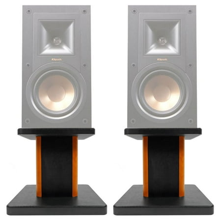 (2) 8” Wood Bookshelf Speaker Stands For Klipsch R-15PM Bookshelf