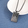 thumbnail image 2 of TEAMER Skeleton Tarot Card Necklace Stainless Steel Amulet Marigold Tarot Card Major Arcana Necklaces for Women Men, 2 of 4