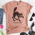 thumbnail image 2 of I'm Meowta Here Cat Shirt, Unisex Women's Men's Shirt, Halloween Shirt, Black Cat Shirt, Cat Shirt, Heather Sunset, X-Small, 2 of 6