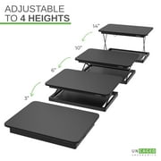 Mini Adjustable Standing Desk Converter – Portable Sit to Stand Desk Riser for Laptops and Monitors with 27.5x19.5 Desktop Surface and 4 Height Settings