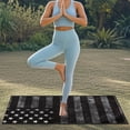 thumbnail image 5 of XYZCANDO Gray US Flag Car Towel Cushion Cover Sweat Towels Cars Seat Cover for Gym Workout Running Swimming Beach and Hiking Absorbent Soft Beach Towel Car Seat Covers, 5 of 7