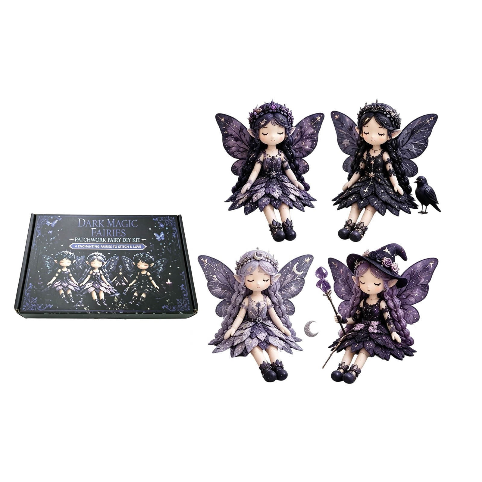 DIY Patchwork Doll Kit Fairy Themed Handmade Cloth Craft Set Complete Craft Making Set for Adults Hobby Indoor Craft Projects