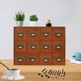 thumbnail image 5 of Brown 12 Drawers Apothecary Cabinet with Handles,Desktop Library Card Catalog Cabinet,Herb Storage Box for Family, Friends, 5 of 24