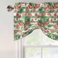 thumbnail image 5 of Summer Fruit Tie Up Valances Curtain, Adjustable Kitchen Watercolor Watermelon Slice Green Stripes Farmhouse Valances for Windows Decor, Rod Pocket Short Curtains Set for Bedroom/Bathroom, 54"x18", 5 of 9