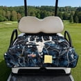 thumbnail image 3 of COEQINE Quilted Golf Cart Seat Blanket Cover, Includes Handle for Carrying When Folded, Universal Fit for EZGO Yamaha Club Car 2-Seaters, 4-Pocket Design, Deer Skull Camo Hunting Forest Blue, 3 of 8