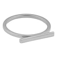 thumbnail image 2 of 14k White Gold 2mm Horizontal Bar Ring, Size 8, 2 of 2